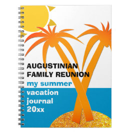 Min familj Reunion Sommar Vacation Journal Anteckningsbok