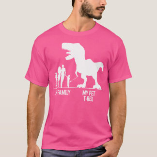 Min familj Silhouette Dino Mamasaurus Pet T-Rex Di T Shirt