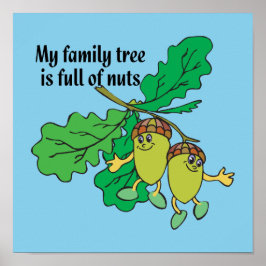 Min familj Träd är Fullt i Nöt Poster