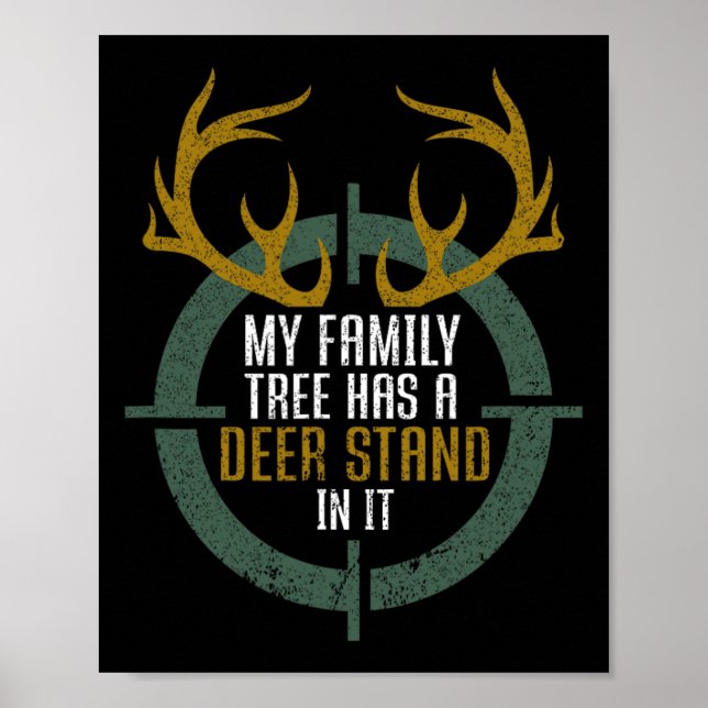 Min familj Träd har en Hjort i sig. Poster (Framsidan)