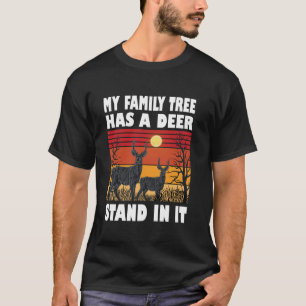 Min familj Träd har ett Hjort i jaktfonen T Shirt
