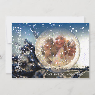 Min familjs jul FOTO Kort Snöglob Magi