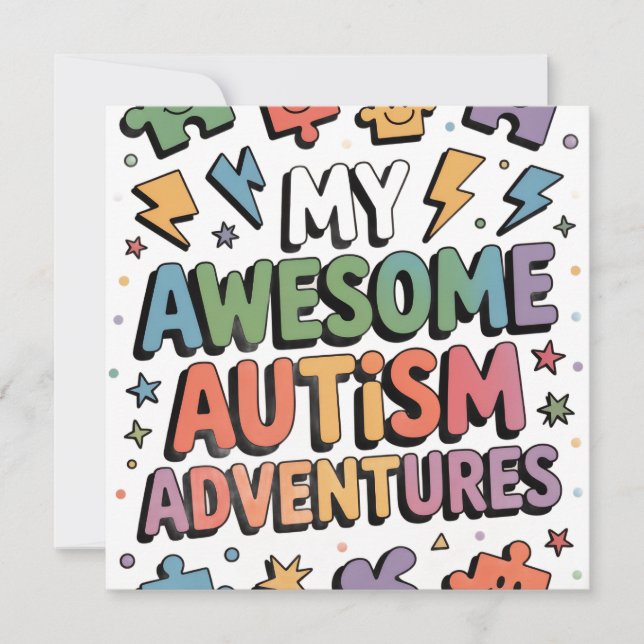 Min fantastiska autism-fördelar inbjudningar (Framsida)