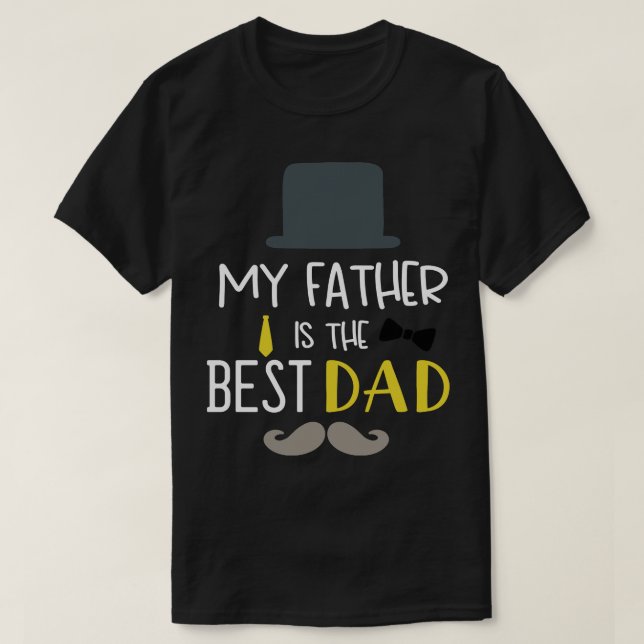 Min far är det bästa pappa t shirt (Design framsida)