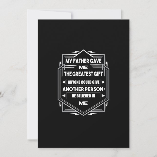 Min far gav mig den underbarare gåvan någon kunde  inbjudningar (Framsida)