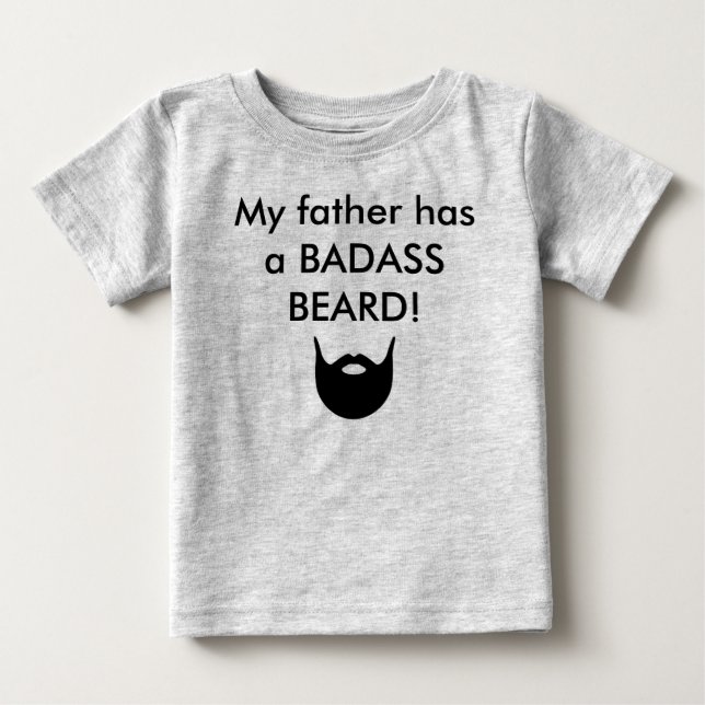 Min far har ett BADASS-SKÄGG! Tee (Framsida)