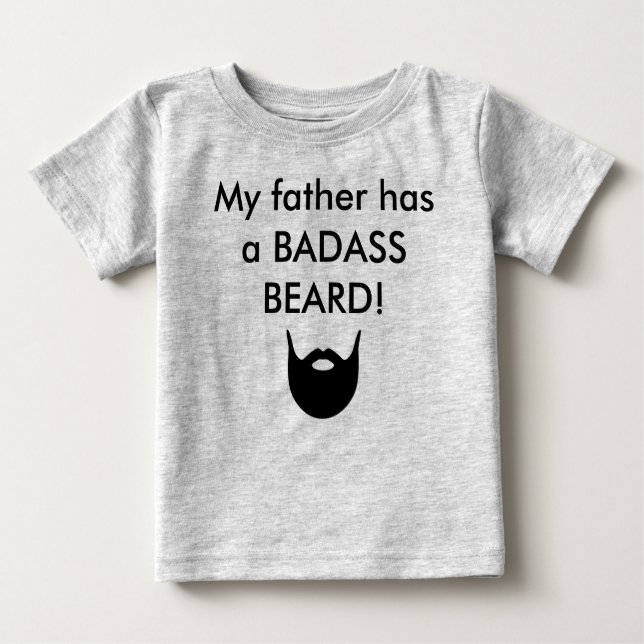 Min far har ett BADASS-SKÄGG! Tee Shirt (Framsida)