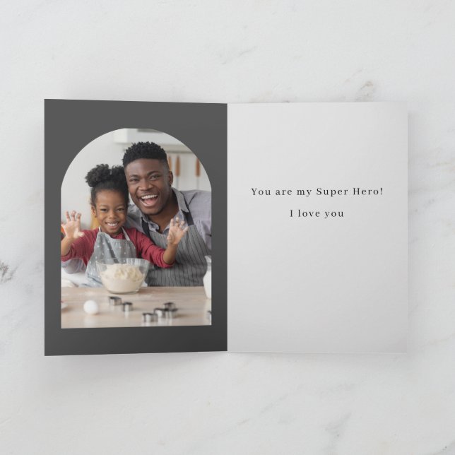 Min Far, min Toppen Hero Fars dag Tack Kort (Inuti)