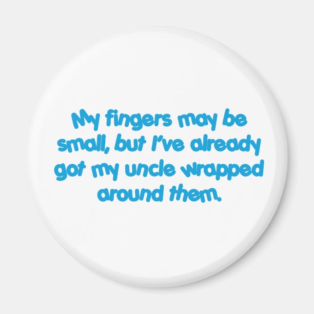 Min farbror&apor;s Wrapped (Blue) Magnet (Framsidan)