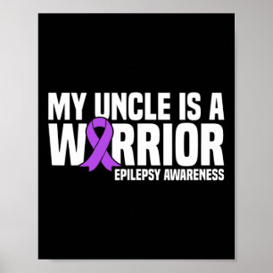 Min farbror är en krigare Lila band Epilepsi Medve Poster
