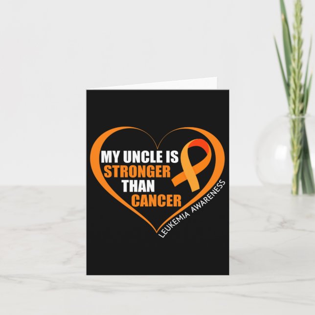 Min farbror är starkare än Cancer Leukemia Awarene Kort (Framsida)