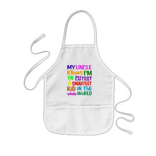 Min farbror Knows apron Barnförkläde