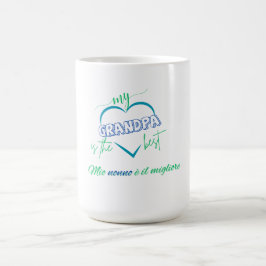 Min farfar är bäst – Tvåspråkig presentdesign Kaffemugg