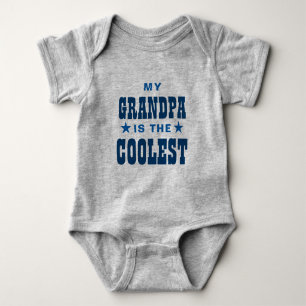 Min farfar är Coolest Grandpa Baby Bodykosten Tee Shirt
