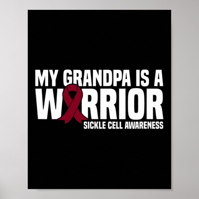 Min farfar är en Warrior Sickle Cell Awareness Poster (Framsidan)