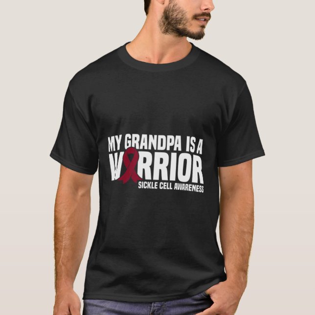 Min farfar är en Warrior Sickle Cell Awareness T Shirt (Framsida)