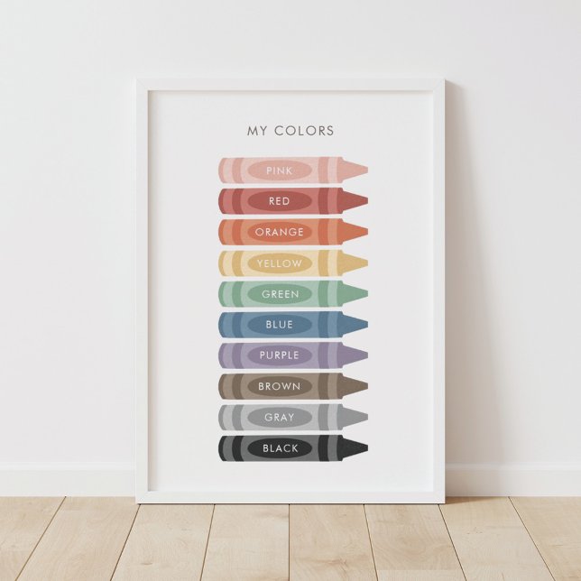 Min Färg Crayon Education Classroom Decor Poster (Skapare uppladdad)