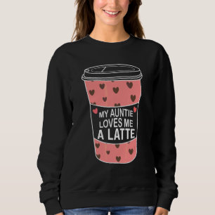 Min faster älskar mig en latte flicka pojke faster t shirt