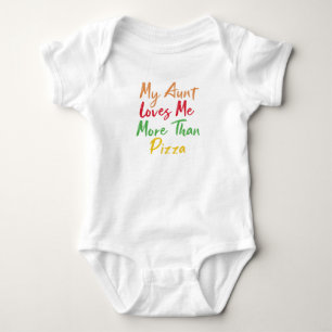 min faster älskar mig mer än pizza Babypresent T Shirt