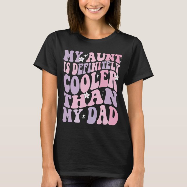Min faster är coolare än min pappa Rolig damtröja T Shirt (Framsida)