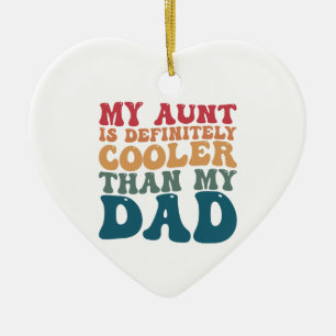 Min faster är definitivt coolare än min pappa julgransprydnad keramik