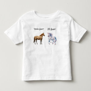 Min faster Din häst Enhörning Konst Humor Niece Br T-shirt