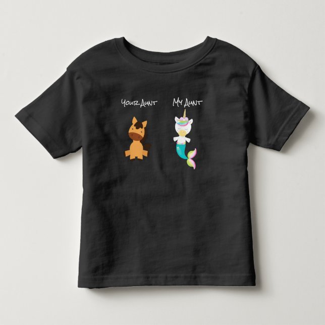 Min faster Din häst Enhörning Sjöröding Niece Bror T Shirt (Framsida)