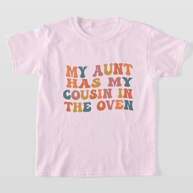 Min faster har min kusin i ugnen Faster gravid T Shirt (Laydown)