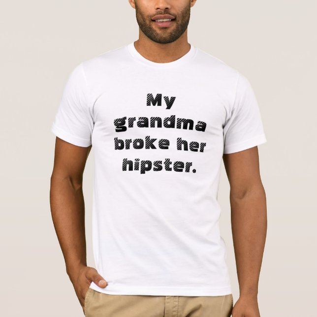 Min fattiga mormor henne hipster. tröja (Framsida)