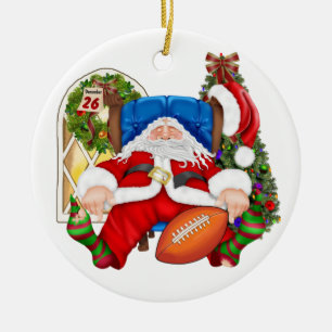 MIN FAV! Tracy's Football Santa - SRF Julgransprydnad Keramik