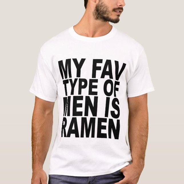 MIN FAV-TYP AV MANAR ÄR RAMENUTSLAGSPLATSSKJORTOR T SHIRT (Framsida)