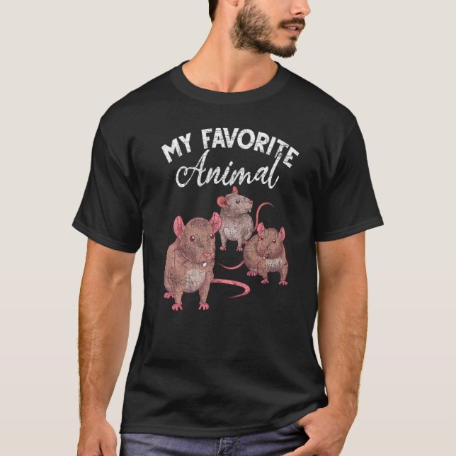 Min favorit Animal Råtta Pet Owner Rodent Råtta T Shirt (Framsida)