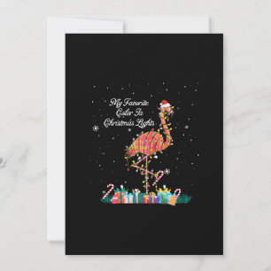 Min Favorit Är Julbelysning Kostym Flamingo Julkort