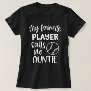 Min favorit- basebollspelareappeller mig Auntie T Shirt