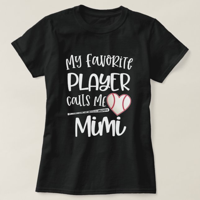 Min favorit- basebollspelareappeller mig mormor t shirt (Design framsida)