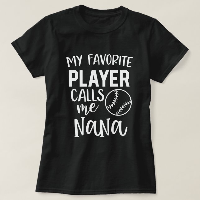 Min favorit- basebollspelareappeller mig Nana T Shirt (Design framsida)