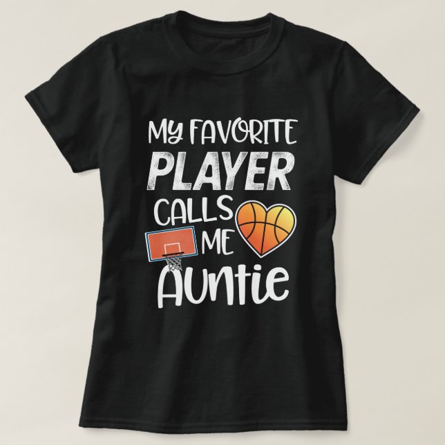 Min favorit- basketspelareappeller mig Auntie T Shirt (Design framsida)
