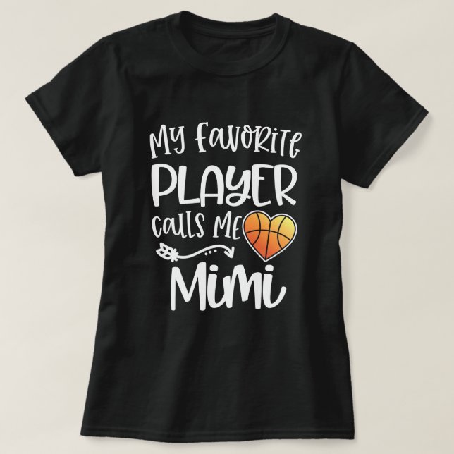 Min favorit- basketspelareappeller mig gåva Mimi T Shirt (Design framsida)