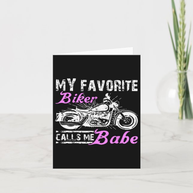 Min favorit biker kallar mig Bybe rolig valentin B Kort (Framsida)