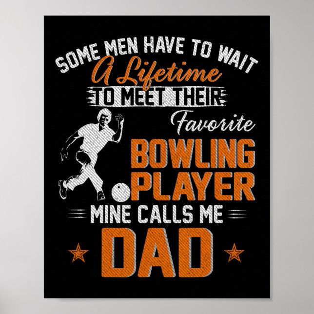 Min favorit Bowling-spelare kallar mig Pappa Gift  Poster (Framsidan)
