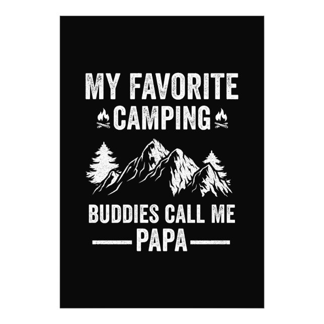 Min Favorit Camping - Kompisar Kallar Mig Pappa Fototryck (Framsidan)