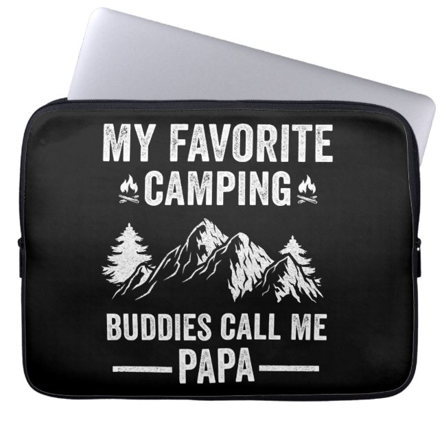 Min Favorit Camping - Kompisar Kallar Mig Pappa Laptop Fodral (Framsidan)