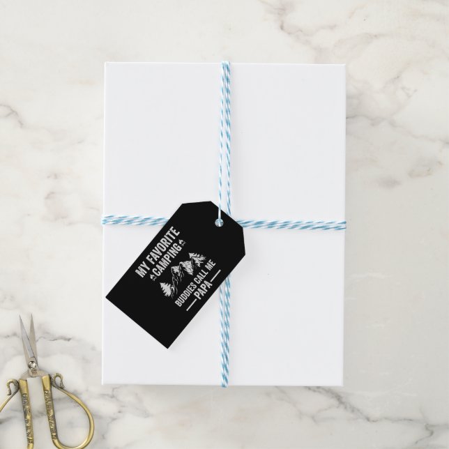 Min Favorit Camping - Kompisar Kallar Mig Pappa Presentetikett (With Twine)