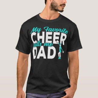 Min favorit Cheer kallar mig Pappa Cheerlead Pappa T Shirt