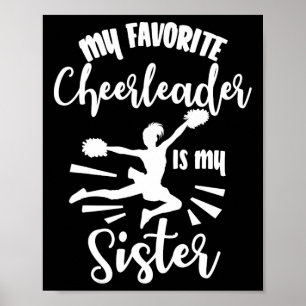 Min Favorit Cheerleader Är Min Syster Cheerleading Poster
