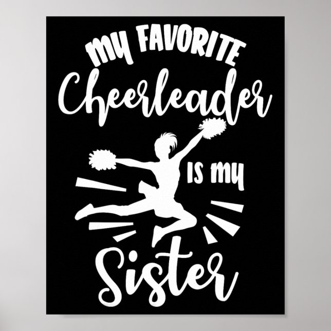 Min Favorit Cheerleader Är Min Syster Cheerleading Poster (Framsidan)