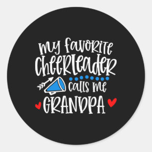 Min favorit Cheerleader kallar mig Grandpa Rolig C Runt Klistermärke