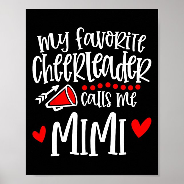Min Favorit Cheerleader Kallar Mig Mimi Rolig Chee Poster (Framsidan)