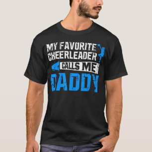 Min Favorit Cheerleader Kallar Mig Pappa Cheer Dad T Shirt