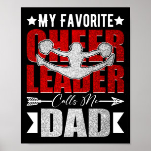 Min favorit Cheerleader kallar mig pappa Cheer Pap Poster